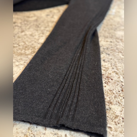 Anne Klein Charcoal Wide Leg Cashmere Blend Pants - Picture 2 of 9